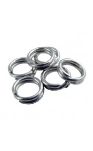 Metal Split rings 4mm double bent - Antique silver